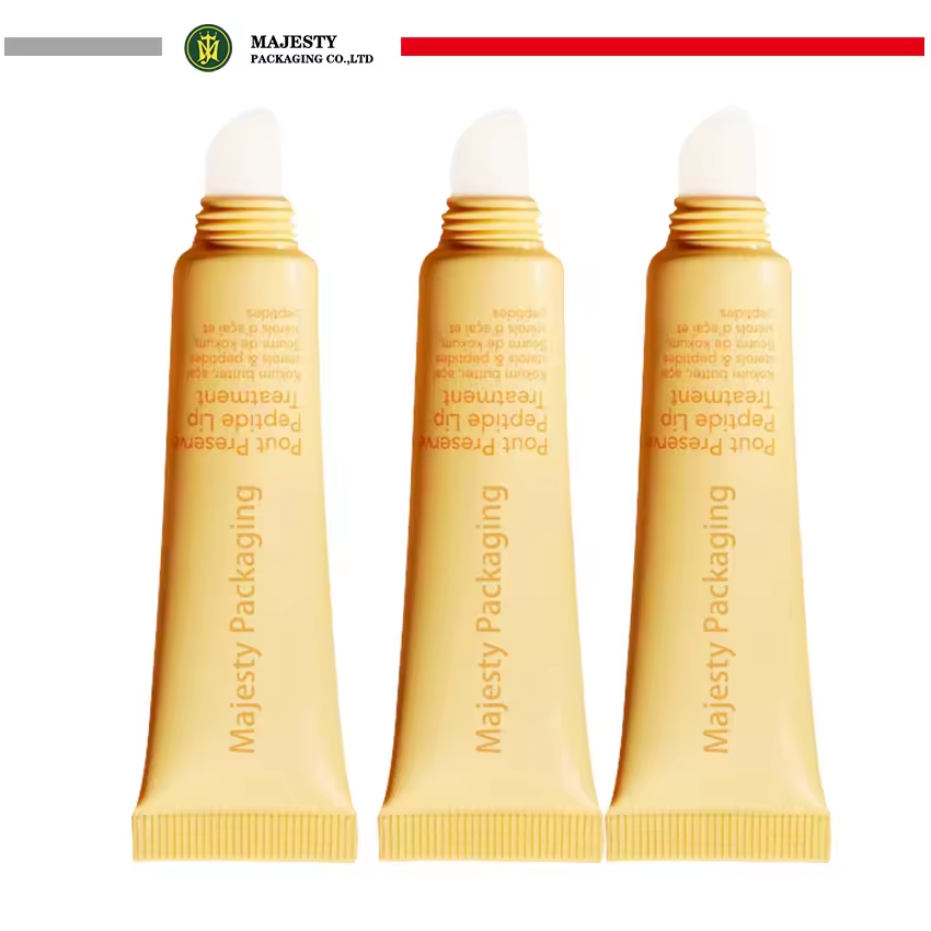 Leere, klare Lipgloss-Tuben