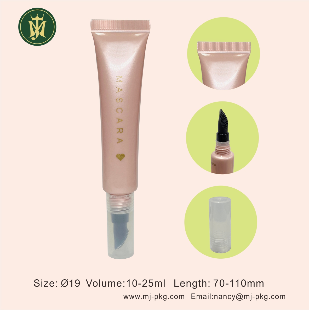 Tubo cosmético de plástico de 30 ml.