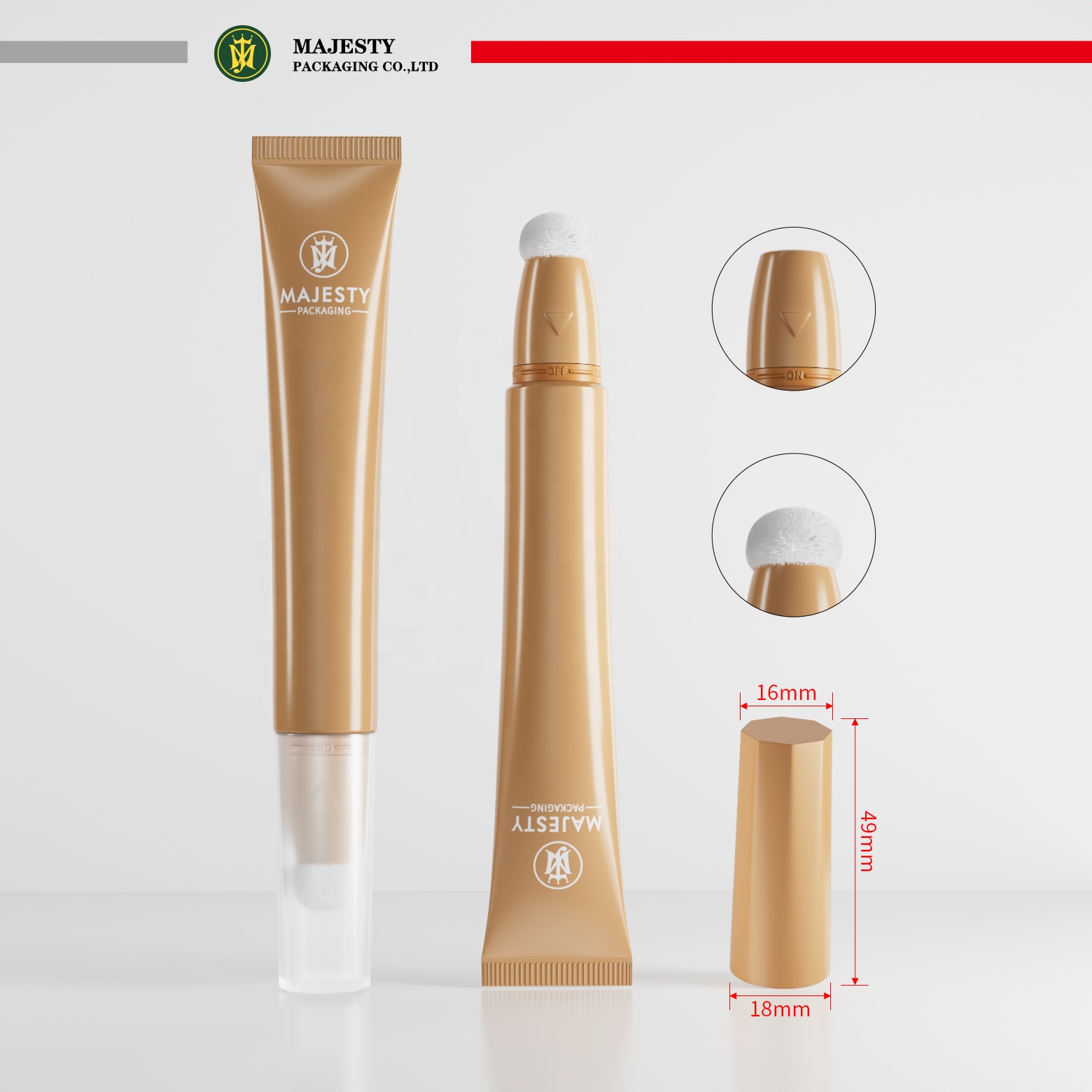 Verpackung von Lipgloss-Kosmetiktuben aus Kunststoff
